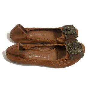 Jeffrey Campbell Womens Shoes Ballet Camel Leather